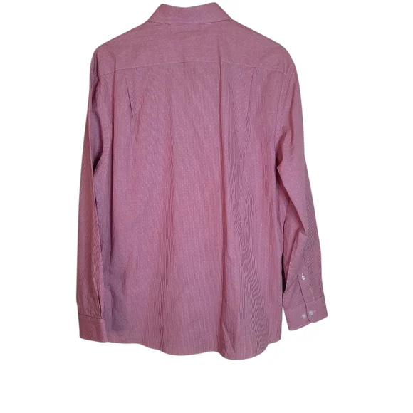 TOMMY HILFIGER Men's Red & White Button Up Shirt SIZE (L) 16 32/33 - Picture 2 of 3